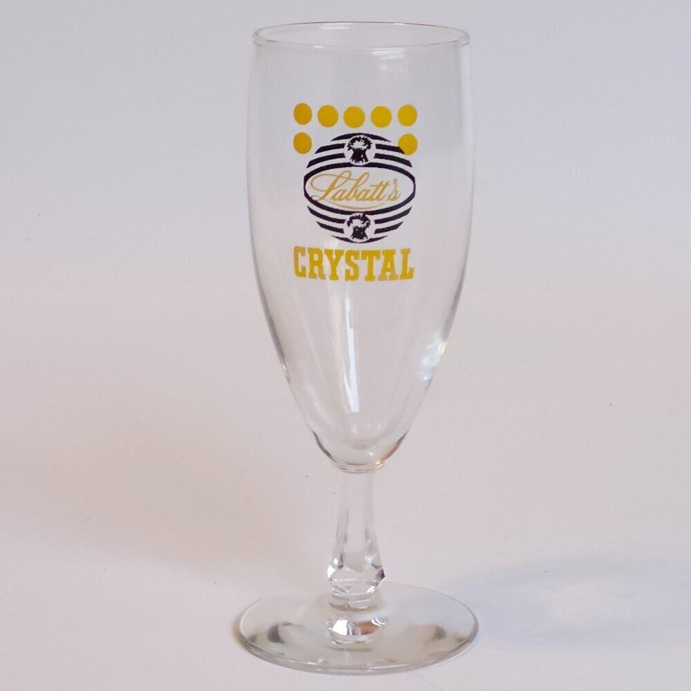 VINTAGE LABATT'S CRYSTAL Beer Glass Chalice Drinking Glass